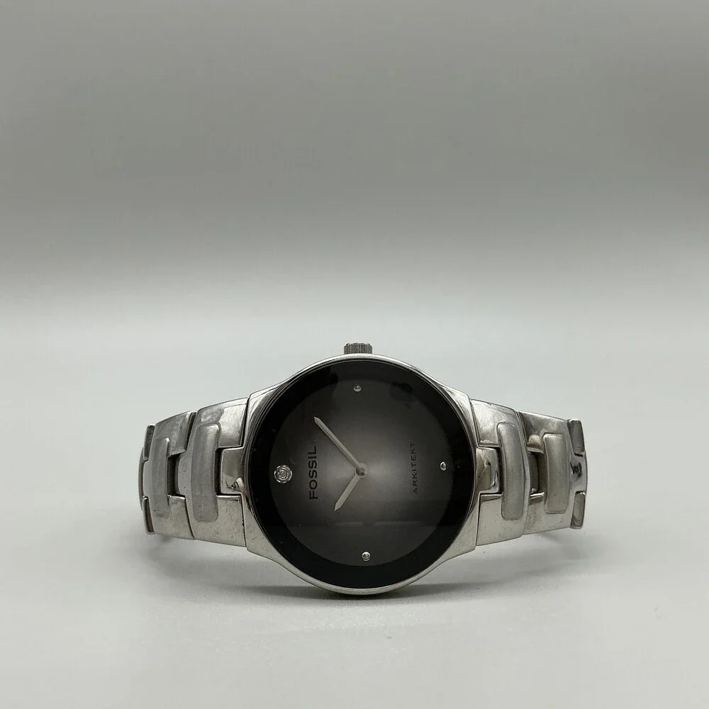 Fossil Arkitekt FS-3028 Womens Watch 35mm Gray Dial Stainless New Battery 8